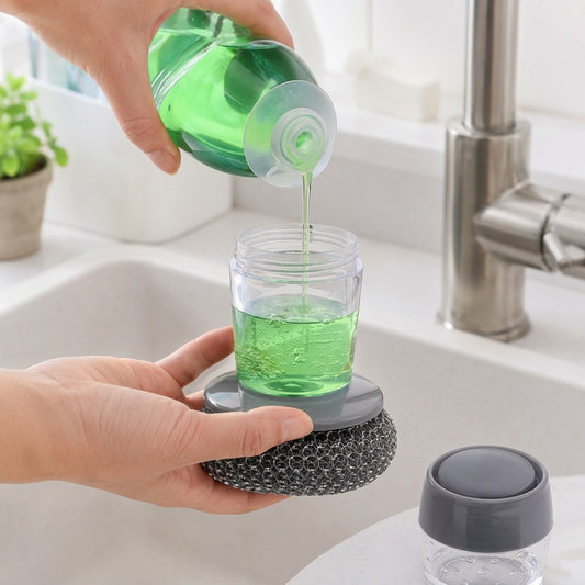 BUY 1 GET 1 FREE – Smart Soap Dispensing Dish Washer & Pot Scrubber (Set of 2)