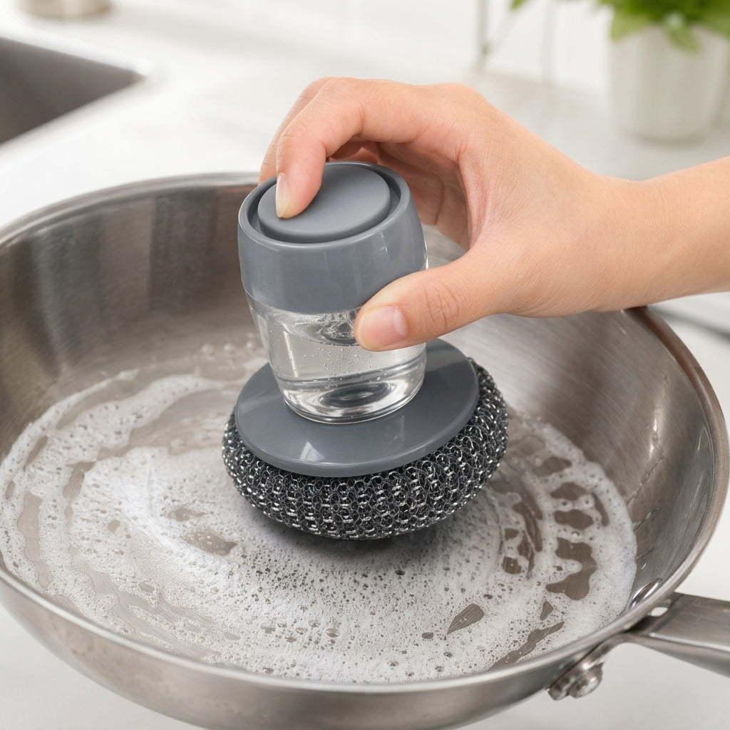 BUY 1 GET 1 FREE – Smart Soap Dispensing Dish Washer & Pot Scrubber (Set of 2)