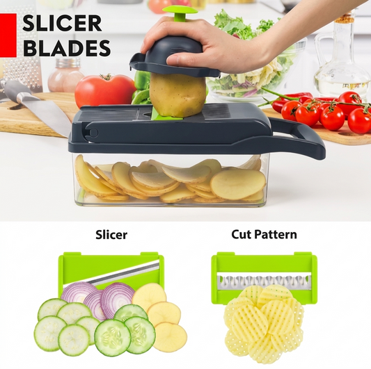 16-in-1 Multifunctional Vegetable Chopper, Slicer & Dicer Pro